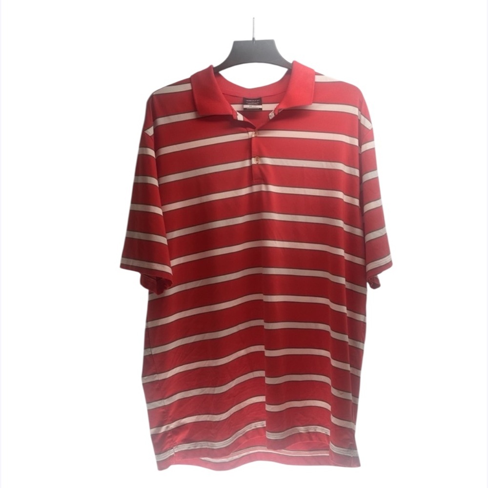 Nike Golf Dri-Fit Tour Performance‎ Striped Polo Shirt Size XL